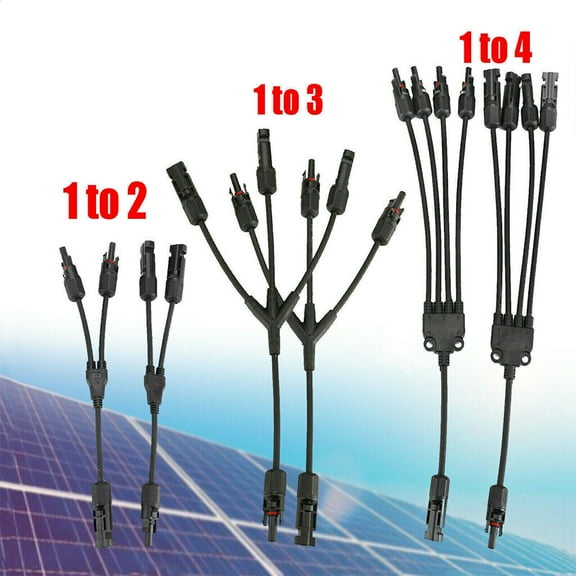 Solar Panel Y Branch Cable Connection Waterproof Adapter Connector Extension ( 1 to 3 )