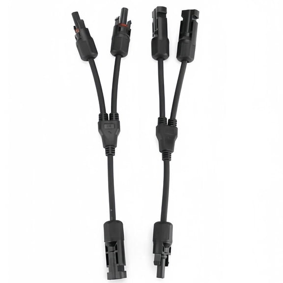 Solar Panel Y Branch Connector Cable - Parallel Connection Cable with Waterproof In-Line Adapters for Solar Panel Extension