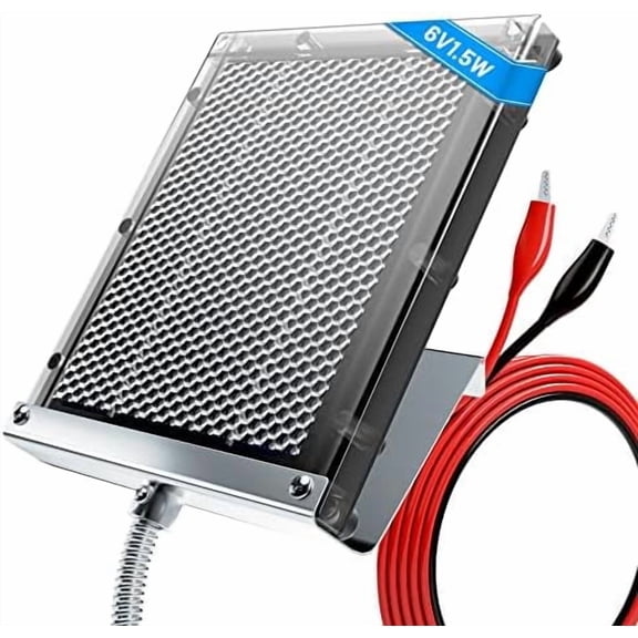 Solar Panel for Deer Feeder 6V 1.5W Waterproof Solar Battery Charger with Mounting Bracket Alligator Clip Game Feeders Solar Panel 6 Volt