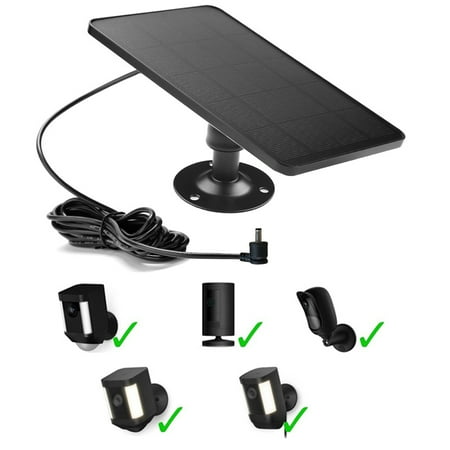 Solar Panel for R.ing Solar Panel , 4W for Stick Up Cam, Stick Up Cam Pro, Spotlight Cam Plus, Spotlight Cam Pro - Black