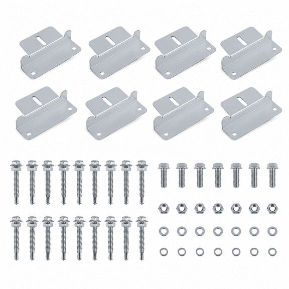 Solar Panels Brackets 8 Units Z Brackets Solar Panel Mounting Brackets Kits Aluminum Anti-Corrosion Bracket with Nuts and Bolts for RV Trailer Boat Wall Other Off Gird Installation(8 Pcs)