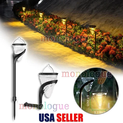 Solar Path Wall Lights Waterproof Outdoor Garden Yard Landscape Lights 2 Modes
