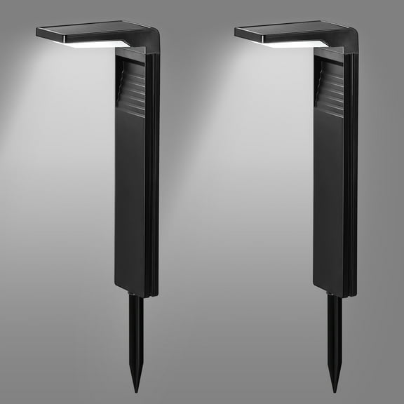 Solar Pathway Lights 2 Pack Walkway Path Lights, Cool White