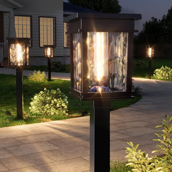 Solar Pathway Lights, 50 LM Bright Garden Outdoor Waterproof Light IP65, 2-in-1 Landscape Lighting, for Yard, Path, Walkway, Driveway (Warm & Cool)