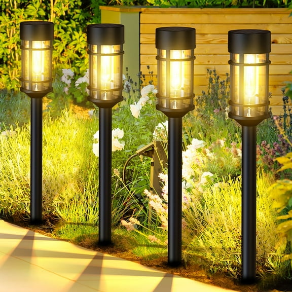 Solar Pathway Lights, 8 Pack Solar Lights Outdoor Waterproof Outdoor Solar Lighting for Garden Landscape Path, Yard, Walkway, Driveway