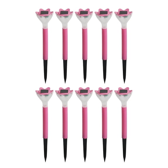Solar Pathway Lights Outdoor, 10 Pack Solar Garden Lights Auto On/Off, Decorative Led Landscape Lighting for Walkway Yard Patio