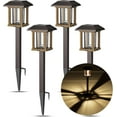 thumbnail image 1 of Solar Pathway Lights Outdoor, 25 LM LED Garden Lights with Seed Glass, 2-Tone/Colour, Waterproof Solar Powered Decorative Lighting for Yard Landscape Driveway Walkway (Warm White), 1 of 8