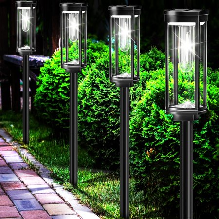 Solar Pathway Lights Outdoor 6 Pack, Bright Solar Path Light Outside Waterproof, Solar Garden Decorative Solar Powered Landscape Lights for Walkway Driveway Lawn Patio Sidewalk Yard Decor