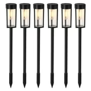 Solar Pathway Lights Outdoor 6 Pack, Landscape Path Lights for Walkway, Warm White
