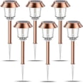thumbnail image 1 of Solar Pathway Lights Outdoor - 6 Pack Waterproof, 10-40 LM Dimmable Auto On/Off Outdoors Yard Garden Walkway Driveway (Warm White), 1 of 6