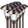 thumbnail image 1 of Solar Pathway Lights Outdoor 8 Pack Solar Garden Lights Waterproof Glass Stainless Steel Auto-on/off Solar Landscape Lights for Lawn, Patio, Yard, Garden, Pathway, Driveway, 1 of 8