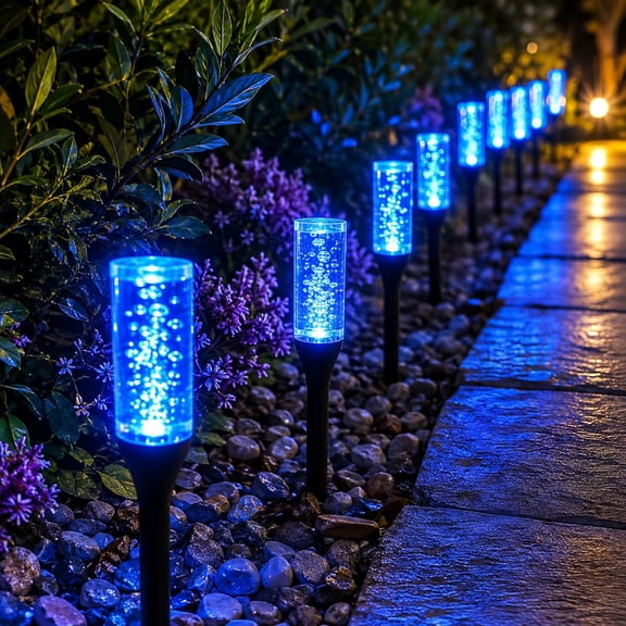 Solar Pathway Lights Outdoor Crystal Bubble, Solar Pathway Lights for Outside, 20 Pack