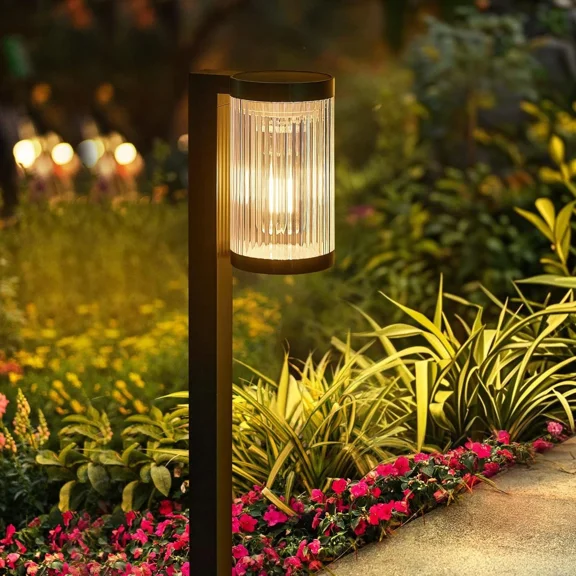 Solar Pathway Lights Outdoor, Upgraded Solar Lights Outdoor Waterproof, Bright Up to 12 Hrs Auto On/Off Garden Light for Yard Patio Lawn Path Walkway Driveway Outside Decor
