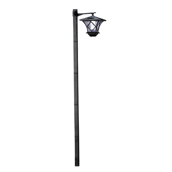 Solar Pathway Post Floor Lamp,Vintage Decorative Outdoor Solar Pole Light for Patio and Backyard Home Decor Collection