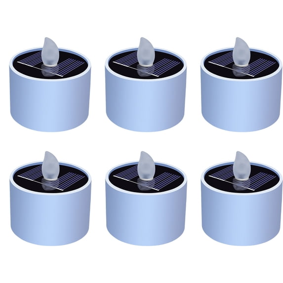 Solar Patio Lights Solar Candle Lights 6Pcs Waterproof Patio Garden Yard Decorative Lighting Outdoor Decor