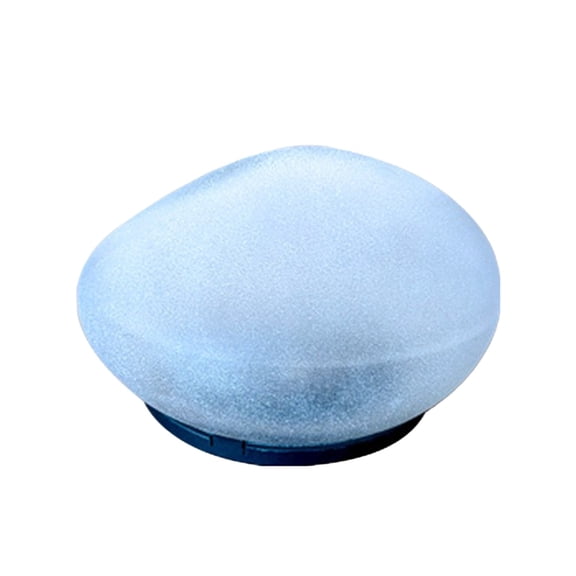 Solar Pebble Garden Light Rocks Lamp Auto Dusk to Dawn for Pathway Yard Patio Landscape Decor (1Pcs, White)