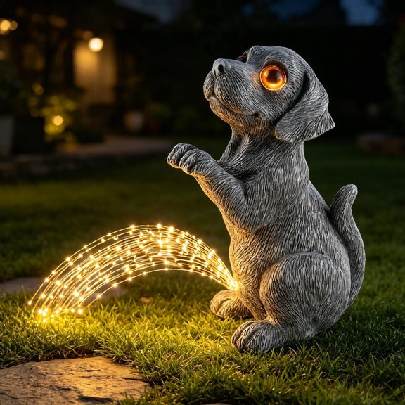 Solar Peeing Statue Garden Decor-Idea for Mom Father Lovers