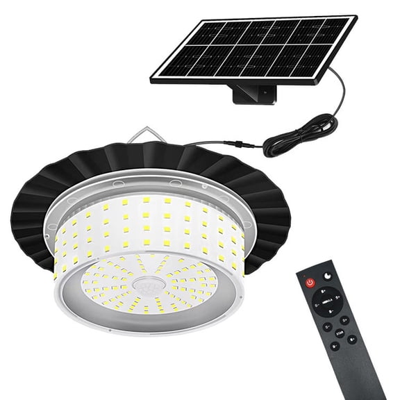 Solar Pendant Light with 244 Leds, Outdoor Waterproof Hanging Light for Patio, Gazebo, Decorative Ring Hanging Lantern for Garden, House