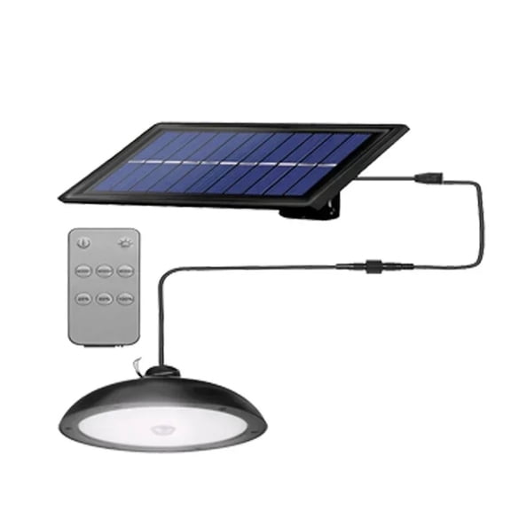 Solar Pendant Light with Remote Control - LED White/Warm Outdoor Chandelier for Camping and Garden