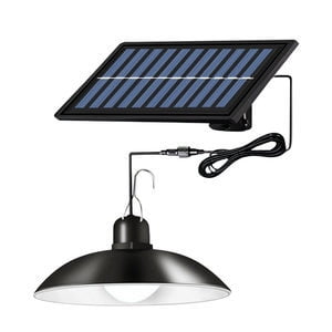 Solar Pendant Light with Separate Panel, Waterproof LED Hanging Light for Outdoor-Solar pendant light 30LED single head remote contr
