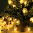 thumbnail image 1 of Solar Pinecone Lights, Solar String Lights, Solar Powered Pinecone Fairy Lights for Outdoor Christmas Decor, Weather-Resistant Yellow Plastic 8-Function Flashing Holiday Atmosphere String Lights, 1 of 9