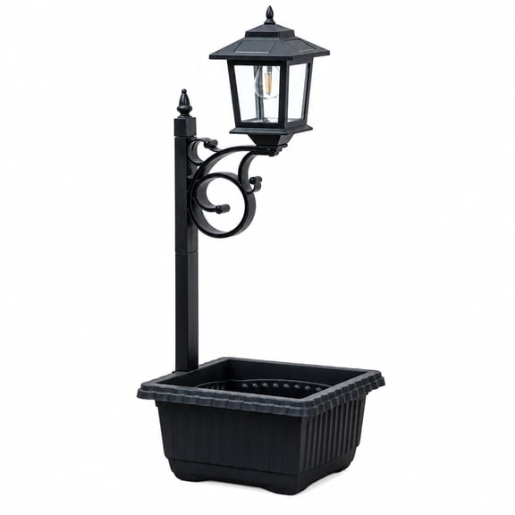 Solar Planter Light 28.5 Inch Waterproof Outdoor Flower Pot