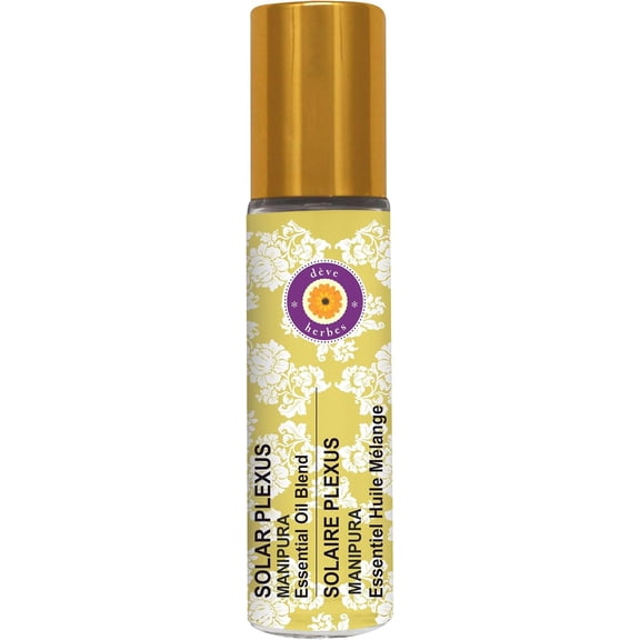 Solar Plexus Chakra (Manipura) Aromatherapy Essential Oil Roll On Blend 8ml for Meditation, Confidence, Yoga & Chakra Alignment