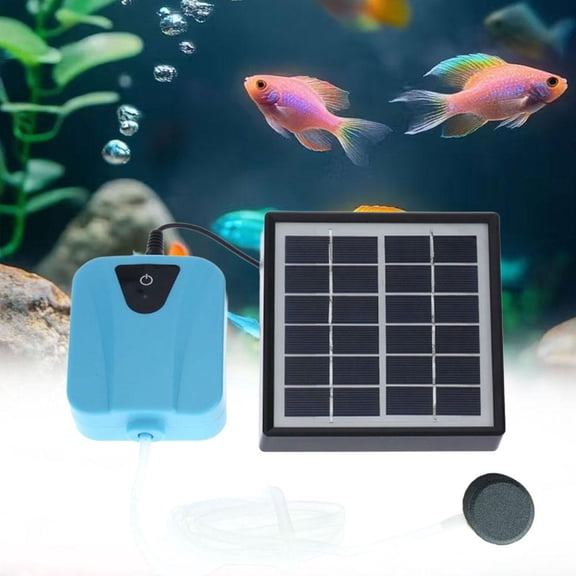 Solar Pond Aerator with Battery Backup for 24/7 Oxygen Supply, Solar Air Pump, 2200mAh Battery Outdoor Oxygenator for Koi Pond, Fish Tank, Aquarium and Hydroponics