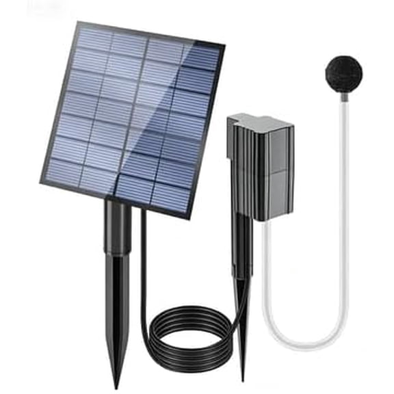 Solar Pond Aerator PET 4.3 Inch Panel 2.5W - Oxygenation Expansion & Water Circulation for Outdoor Koi Pond & Fish Tank