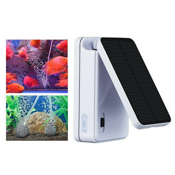 Solar Pond Pump, Rechargeable Aerator for Bait Bucket, Solar Pond Aerator, Solar Powered Pool Fish Tank Oxygenator Oxygen Aerator Air Pump Pond Kit, for Garden Fish Tank Pool Fishing Pond