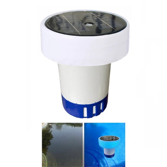 Solar Pool Chlorine Floater,Solar Chlorine Floater with Uniform Distribution- Floating Dispenser Holds Tablets (Not Included), Anti-Sinking Chlorinator & Bromine Holder for Pool SPA Party