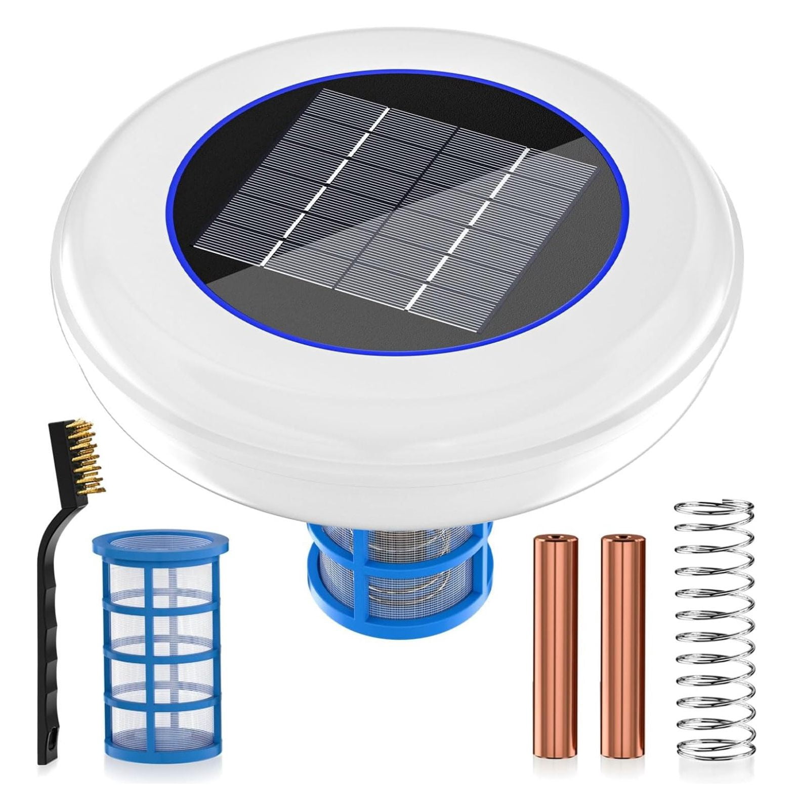 Pool Solar Sweeper Solar Pool Cleaner | Floating Water Cleaner and Purifier | 2 Copper ...