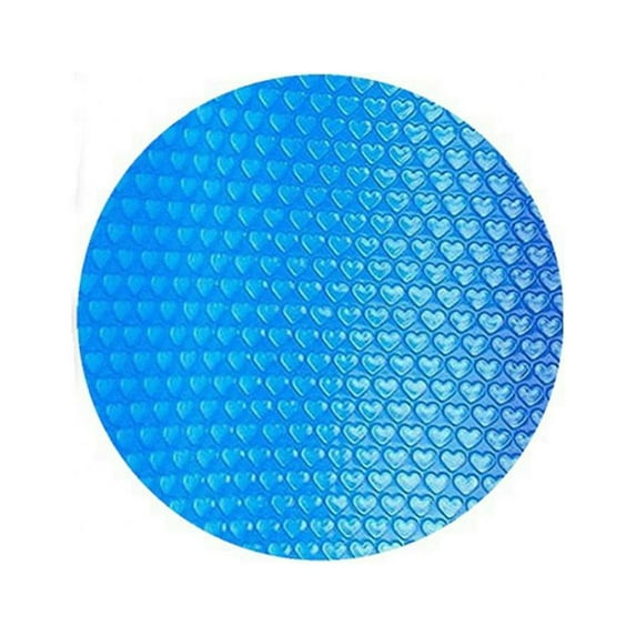 Solar Pool Cover, 8ft Round Cover for Inflatable Above Ground Pools, Waterproof Dustproof Protective Blanket, Hot Tub Protective Cover Durable Reusable (Blue)