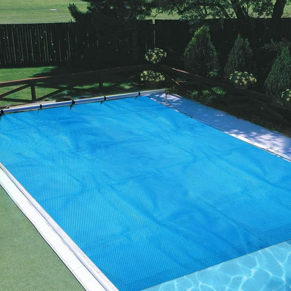Solar Pool Cover,Rectangle Solar Pool Cover,Pool Solar Blanket,12 Mil Heavy-Duty Insulating Pool Heater Cover for Solar Heating Above Ground Pools and Inground Pools