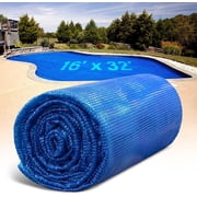 Shop Square 16 x 32 Rectangle Solar Pool Cover, 12 Mil, Blue, for Inground Pools & Above Ground Pools