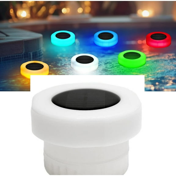 Solar Pool Floater with Light Floating Pool Dispenser,Pool Floater Tablet Floater With Solar Light Floating Dispenser 1in And 3in Tabs Adjustable Pool Chlorinator Floater