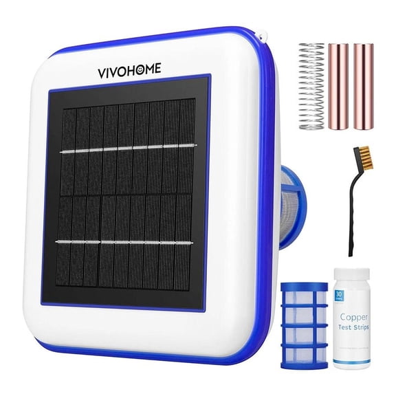Solar Pool Ionizer Chlorine-Free Water Purifier & Algae Cleaner Up to 35,000 Gal