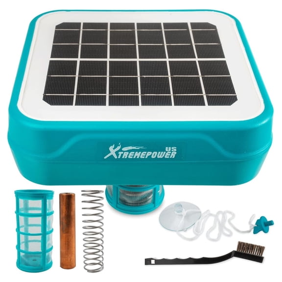 Solar Pool Ionizer - Floating Water Purifier, 85% Less Chlorine, for Saltwater & Chlorine Pools & Spas - Up to 35,000 Gallons