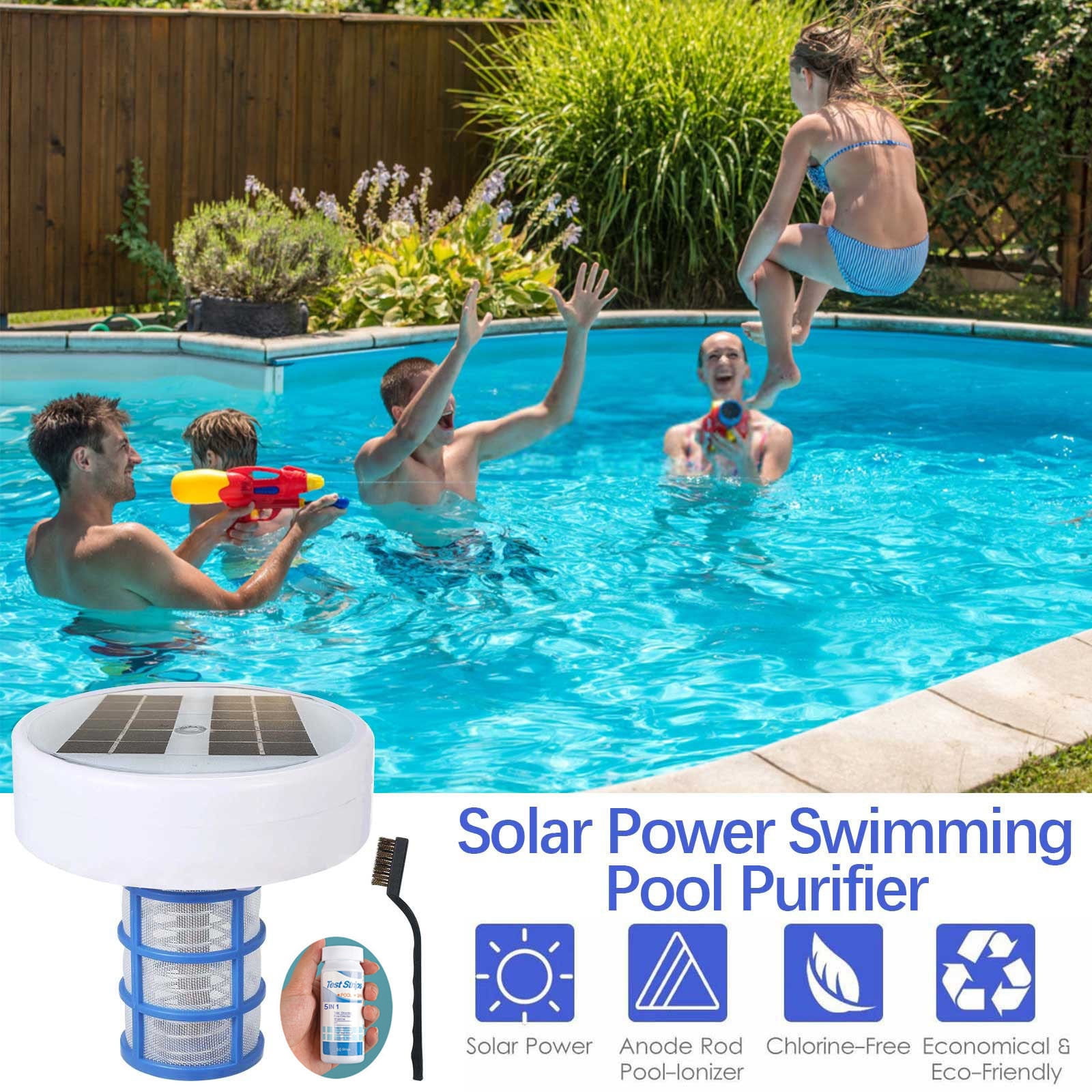 Solar Pool Ionizer Pool Cleaner and Purifier ChlorineFree Sun Shock