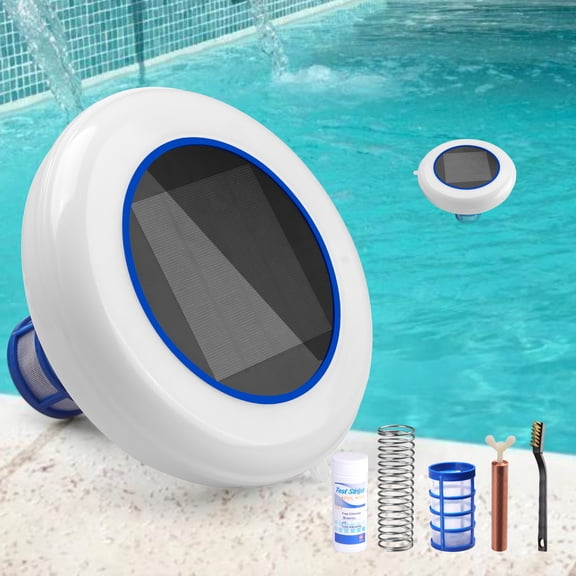 Solar Pool Ionizer - Pool Ionizer for Above Ground & Inground Pools Floating Copper Ionizer Durable Copper Anode Clear Water with Minimal Effort