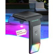 Solar Pool Lights Only for Metal Frame Above Ground Pool?Original?, 10-Color 4-Mode Light Sensing LED, Underwater Lighting with Timer Off, Submersible Pool Lights with Remote, 1 Pack