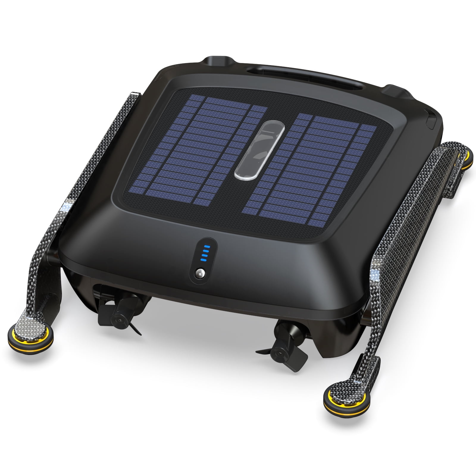 Solar Pool Skimmer Robot 24/7 Full Day Cleaning Robotic Pool Skimmer Cleaners Automatic Cordless Solar Powered Pool Skimmer for Pool Surface with Dual Charging Options Obstacle Avoidance