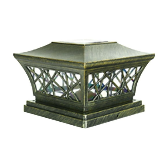Solar Post Cap Light Copper – Solar Powered Outdoor Garden Lights, Decorative Yard and Pathway Lighting, Waterproof Solar Lamp for Patio and Walkway