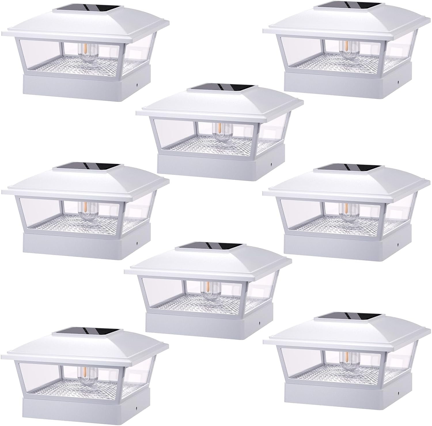 Solar Post Cap Lights 0utdoor, Bright Solar Powered Post Lights with