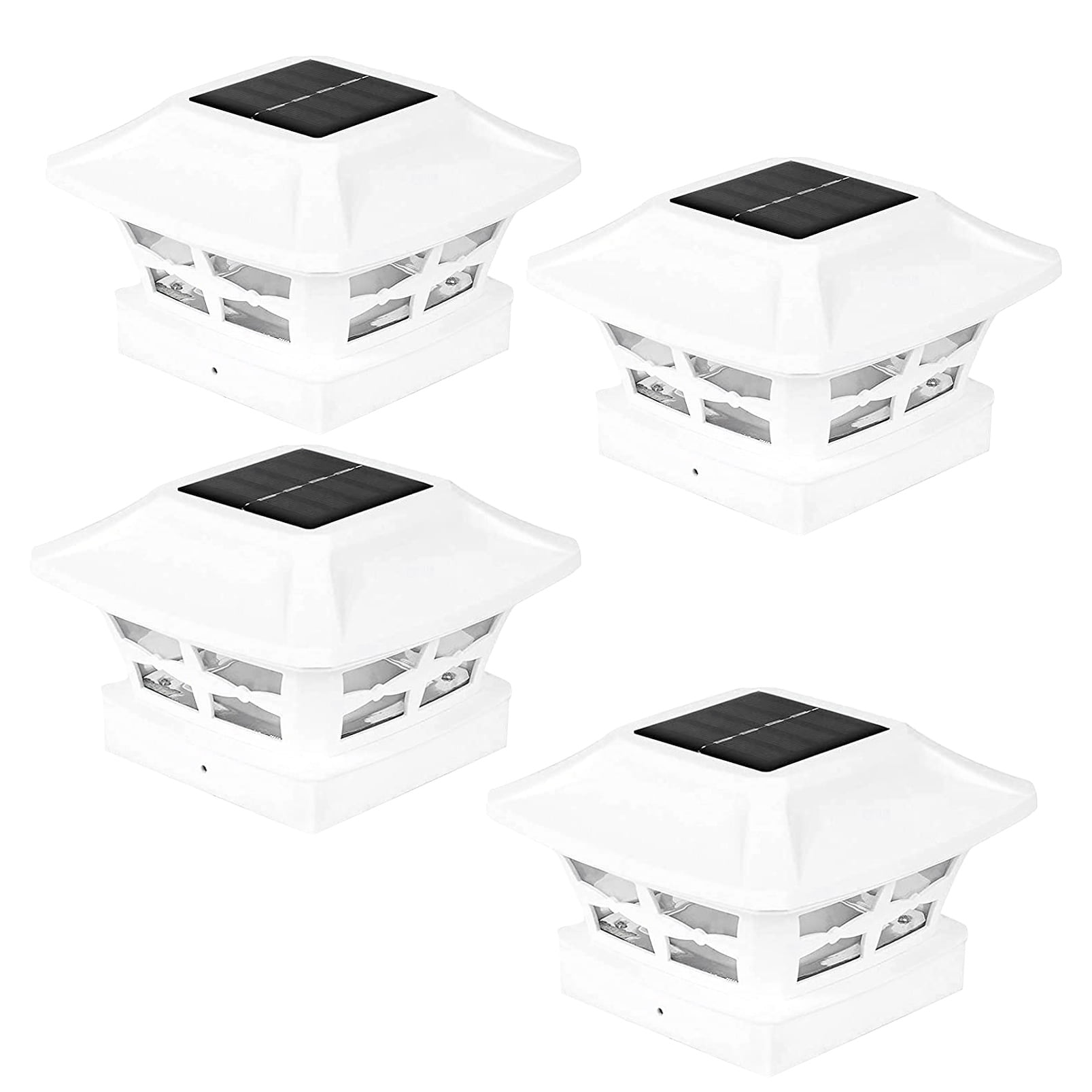 Solar Post Cap Lights 2 Lighting Modes LED Deck Fence Cap Lights for