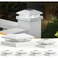 Solar Post Cap Lights,4x4 Post Solar Lights Cool White Outdoor