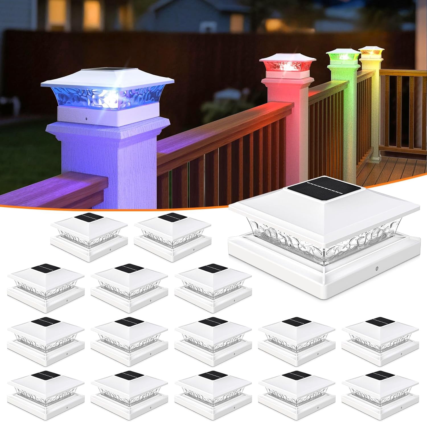 Solar Lights Vinyl Fencenull