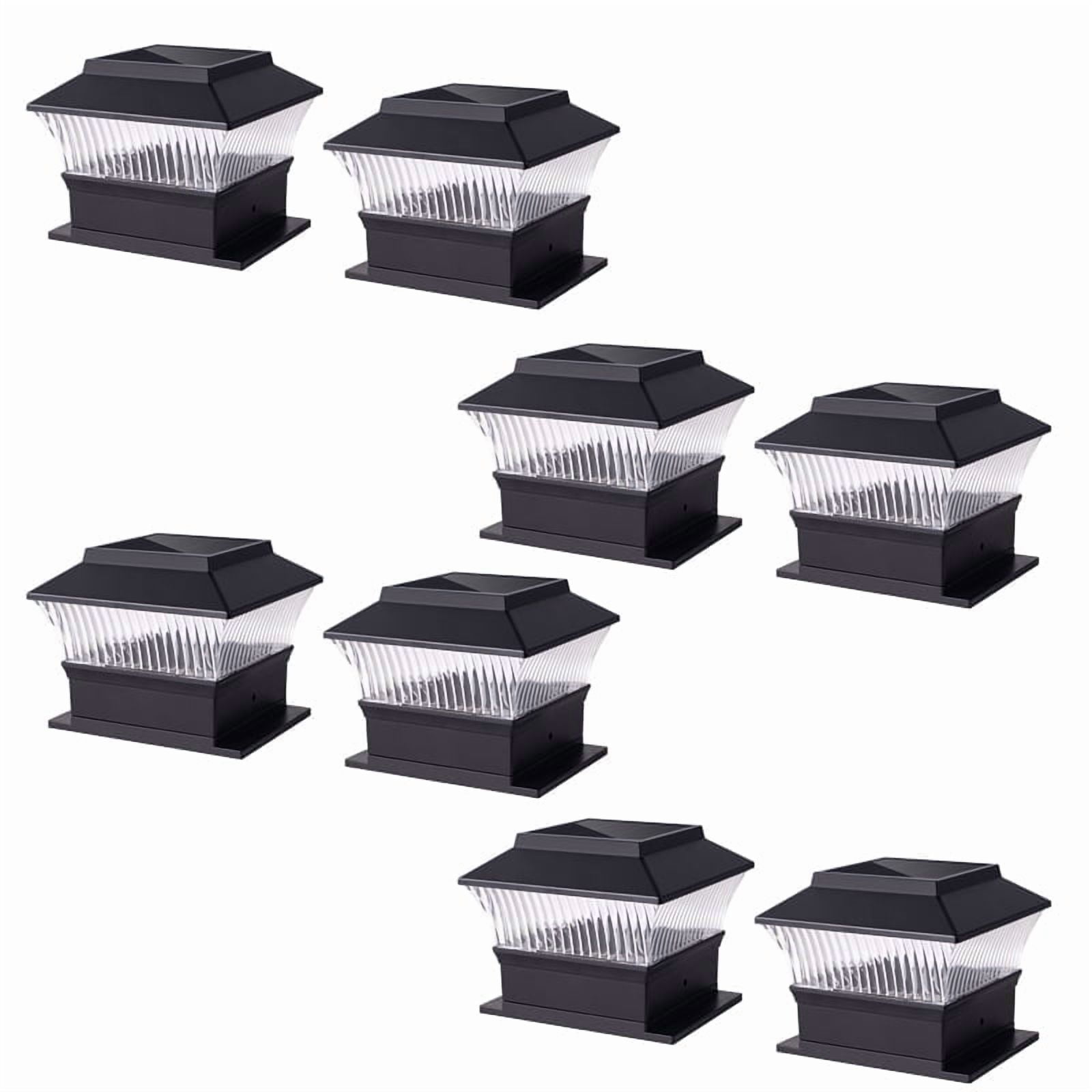 8 Pack Solar Post Cap Lights Outdoor, Waterproof LED for 4x4 Fence & Deck Posts