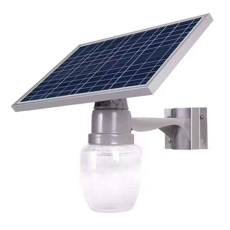 Solar Post Light Dusk to Dawn IP65 Waterproof Gray 1 PC