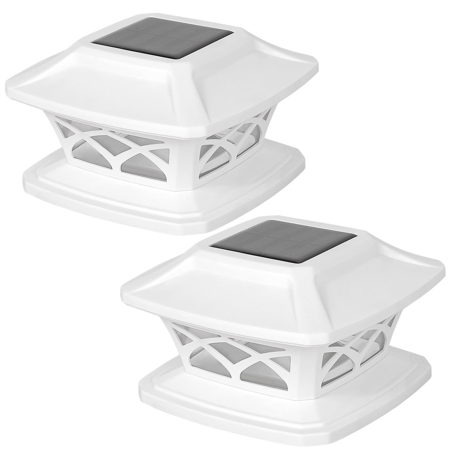 Solar Post Light IP65 Warm White & Cool White Solar Powered Cap Lights